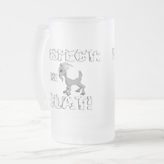 Ziegen-Tasse und Ziegen-Trinkbehälter Mattglas Bierglas (Vorderseite Links)