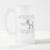 Ziegen-Tasse und Ziegen-Trinkbehälter Mattglas Bierglas (Links)