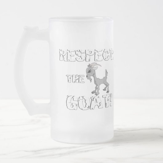 Ziegen-Tasse und Ziegen-Trinkbehälter Mattglas Bierglas (Links)