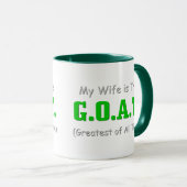 Ziegen-Tasse und Ziegen-Trinkbehälter Tasse (VorderseiteRechts)