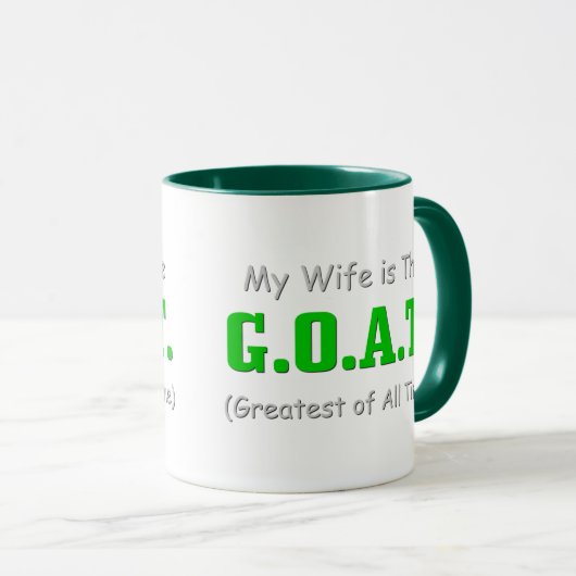 Ziegen-Tasse und Ziegen-Trinkbehälter Tasse (VorderseiteRechts)