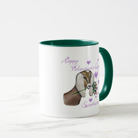 Ziegen-Tasse und Ziegen-Trinkbehälter Tasse (VorderseiteRechts)