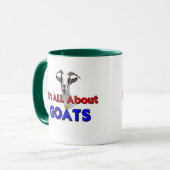 Ziegen-Tasse und Ziegen-Trinkbehälter Tasse (Vorderseite Links)