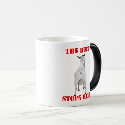 Ziegen-Tasse und Ziegen-Trinkbehälter Verwandlungstasse (VorderseiteRechts)