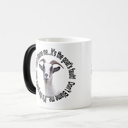 Ziegen-Tasse und Ziegen-Trinkbehälter Verwandlungstasse (Vorderseite Links)