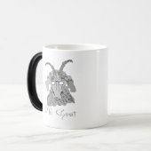 Ziegen-Tasse und Ziegen-Trinkbehälter Verwandlungstasse (Vorderseite Links)