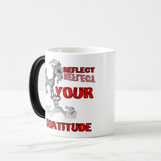 Ziegen-Tasse und Ziegen-Trinkbehälter Verwandlungstasse (Vorderseite Links)