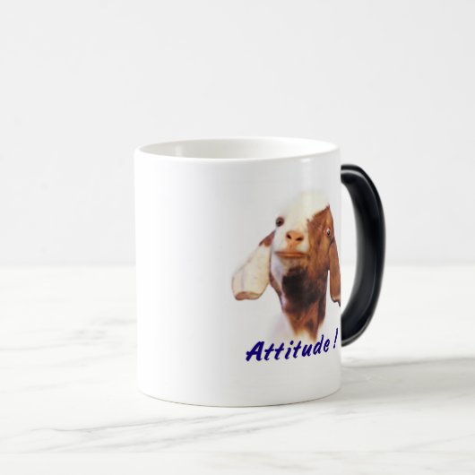 Ziegen-Tasse und Ziegen-Trinkbehälter Verwandlungstasse (VorderseiteRechts)