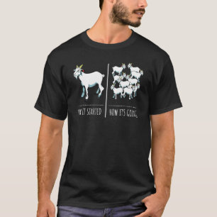 Ziegen-Tierhaltung genießt Schafe Kühe Niedlich T-Shirt