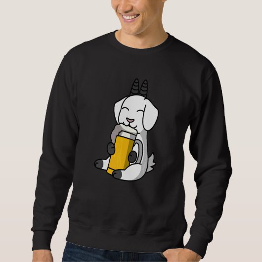 Ziegen trinken Bier Haustier Sweatshirt (Vorderseite)