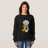Ziegen trinken Bier Haustier Sweatshirt (Vorne ganz)