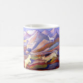 Ziegen und Berge Kaffeetasse (Mittel)