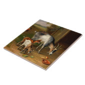 Ziegen und Hühner im Betrieb Fliese (Seite)