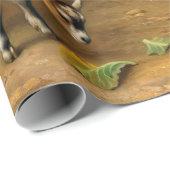 Ziegen und Hühner im Betrieb Geschenkpapier (Rolleneckpunkt)