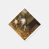 Ziegen und Hühner im Betrieb Serviette (Ecke)