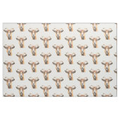 Ziegen-Vieh-Porträt Stoff (Fat Quarter (45,7 x 55,9 cm))