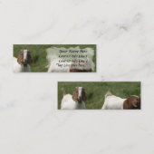 Ziegen-Visitenkarte Mini Visitenkarte (Vorne/Hinten)