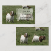 Ziegen-Visitenkarte-Schablone Visitenkarte (Vorne/Hinten)