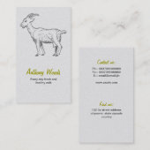 Ziegen-Visitenkarte Visitenkarte (Vorne/Hinten)