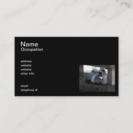 Ziegen-Visitenkarte Visitenkarte (Vorderseite)