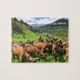 Ziegen von Les Aravis, Französische Alpen Puzzle