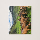 Ziegen von Les Aravis, Französische Alpen Puzzle (Vertikal)