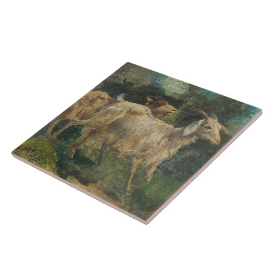 Ziegen (von Vincenzo Caprile) Fliese (Seite)