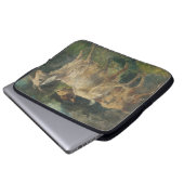 Ziegen (von Vincenzo Caprile) Laptopschutzhülle (Vorne Knopf)