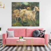 Ziegen (von Vincenzo Caprile) Leinwanddruck (Insitu (Wohnzimmer))