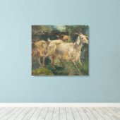 Ziegen (von Vincenzo Caprile) Leinwanddruck (Insitu (Holzboden))