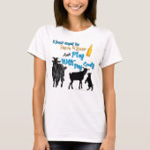 ZIEGEN | Woll, mit Ziegen Bier zu spielen T-Shirt (Vorderseite)