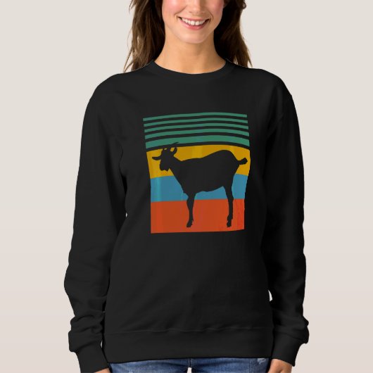 Ziegen Ziegen Retro Sweatshirt (Vorderseite)
