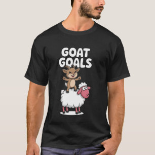 ZIEGEN Ziele Lustige Ziege und Schaf Cartoon-Farm  T-Shirt