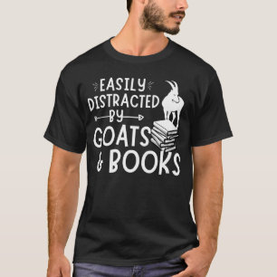 Ziegenangebot leicht von Ziegen und Büchern abgele T-Shirt