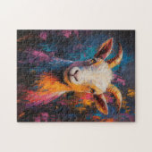 Ziegenanstrich Pop Art Ölgemälde Puzzle (Horizontal)