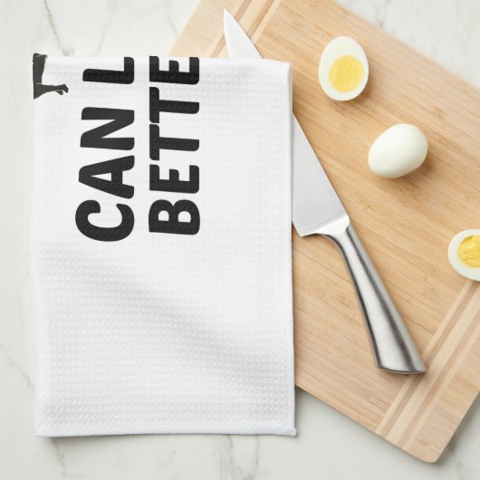 ZIEGENARBEIT BESSERES LEBEN GESCHIRRTUCH (Viertel Falte)