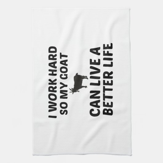 ZIEGENARBEIT BESSERES LEBEN GESCHIRRTUCH (Vertikal)