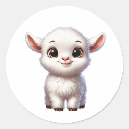 Ziegenaufkleber Runder Aufkleber (Vorderseite)