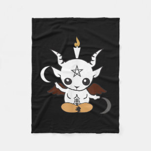 Ziegenbaphomet Halloween-Geschenk Fleecedecke