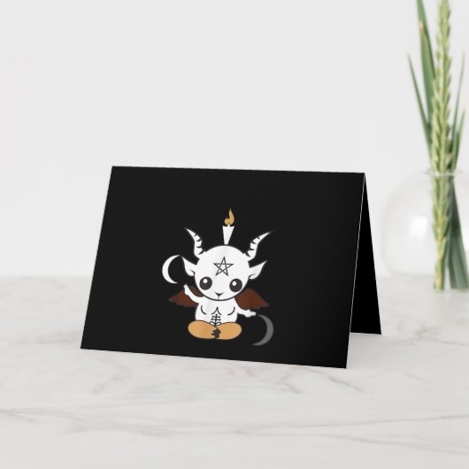 Ziegenbaphomet Halloween-Geschenk Karte (Vorderseite)