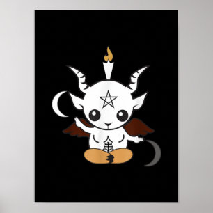 Ziegenbaphomet Halloween-Geschenk Poster
