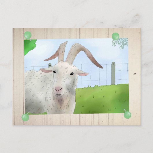 Ziegenbock Postkarte (Vorderseite)