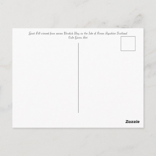 Ziegenbruch, Postkarte (Rückseite)