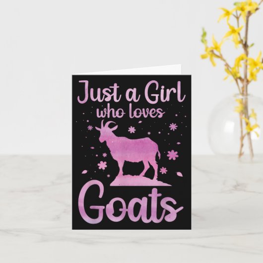 Ziegendesign für Frauen Mädchen Pygmäen Ziege Baue Karte (Gelbe Blume)