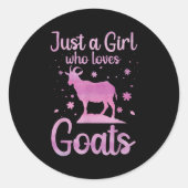 Ziegendesign für Frauen Mädchen Pygmäen Ziege Baue Runder Aufkleber (Vorderseite)