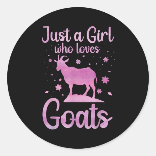 Ziegendesign für Frauen Mädchen Pygmäen Ziege Baue Runder Aufkleber (Vorderseite)