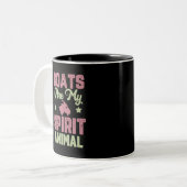 Ziegendesign Zweifarbige Tasse (Vorderseite Links)