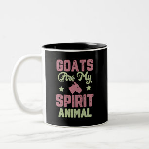 Ziegendesign Zweifarbige Tasse