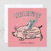 Ziegendiagramm Dankeskarte (Vorne/Hinten)