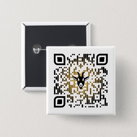 Ziegenetz - QR-Code - Button (Vorne & Hinten)